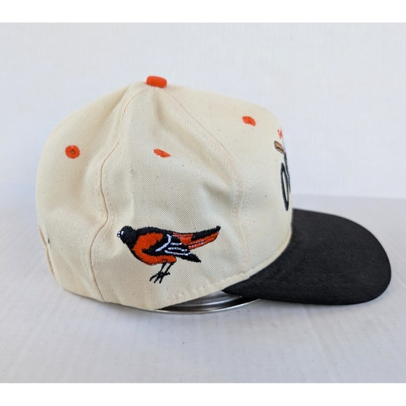 Vintage Baltimore Orioles Hat #1 Apparel New Era Snapback 2 Bat Logo MLB 90s - Picture 5 of 9